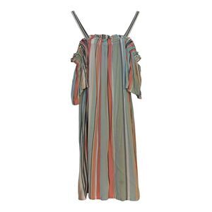 Peyton Parker Shirt Women Large Multicolor Striped Off Shoulder Tunic Super Soft